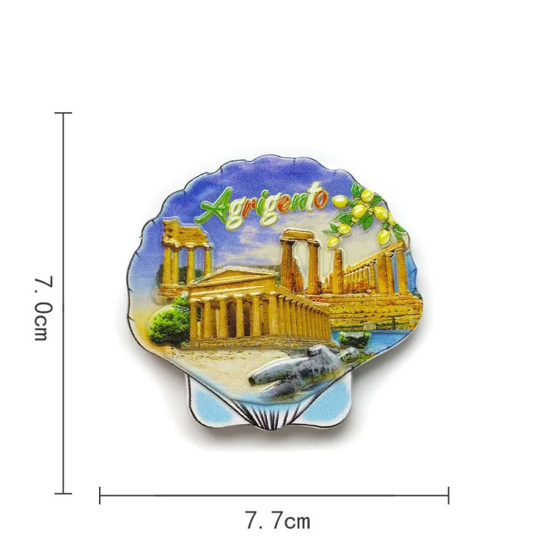

Italy Agrigianese Shell Refrigerator Magnet Travel Souvenir Magnetic Creative Personalized Gift Decoration