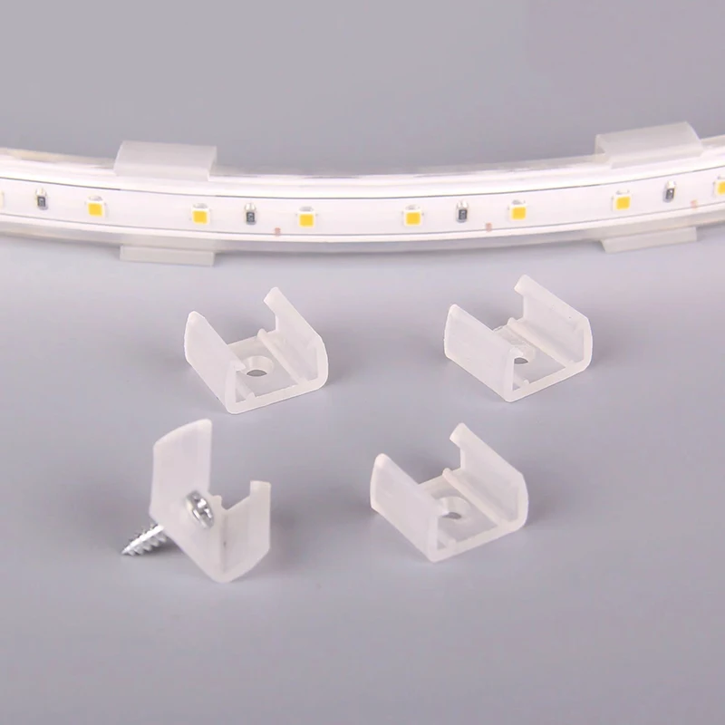 6mm 8mm 12mm 14mm LED Fix Clips Holder Connector Accessories With Screws For 2835 5050 Neon Light Mounting Fixing Accessories