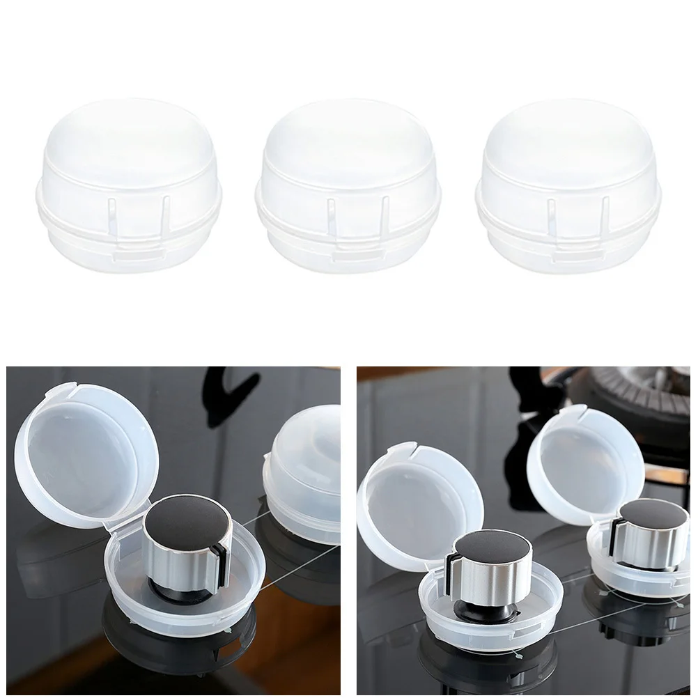 7Pcs Stove Knob Covers Gas Protector Safety Case Heat Resistant Covers for Kitchen Stove Control Knobs Safety Case