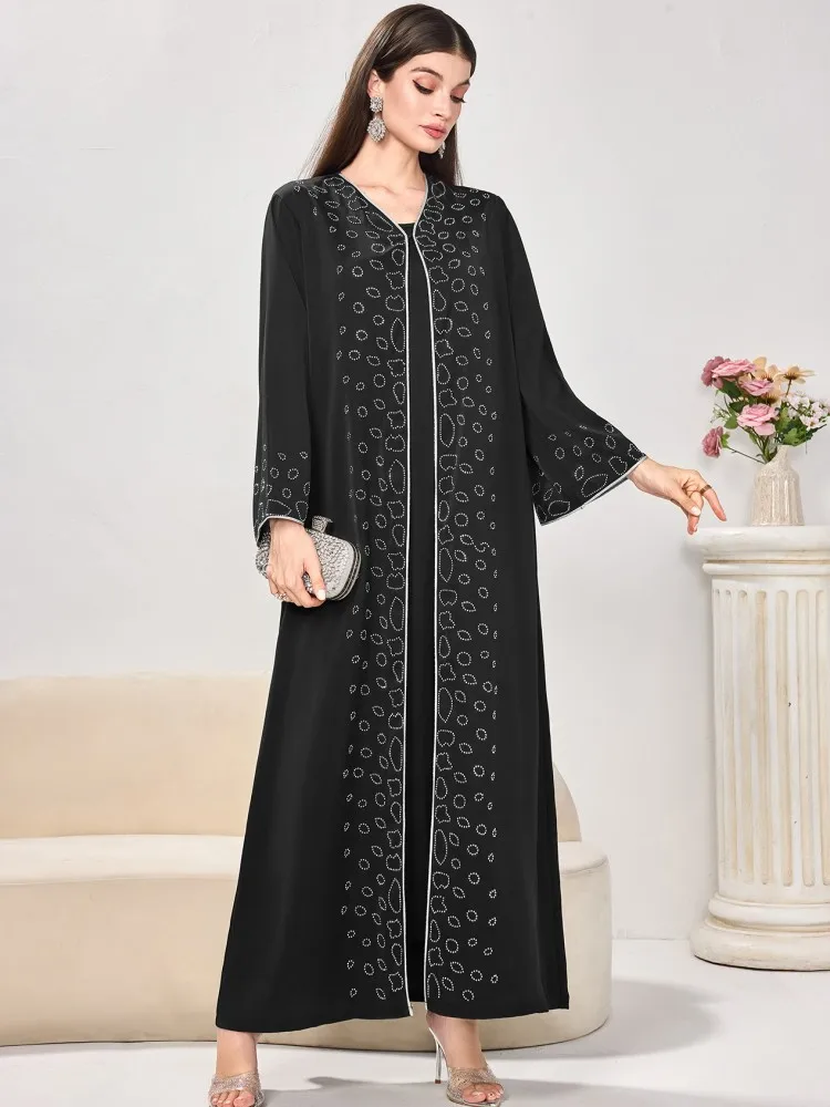 여성을위한 Abayas 두바이 럭셔리 2025 아프리카 이슬람 패션 드레스 Caftan Marocain 이브닝 파티 드레스 Boubou Robe Djellaba Femme