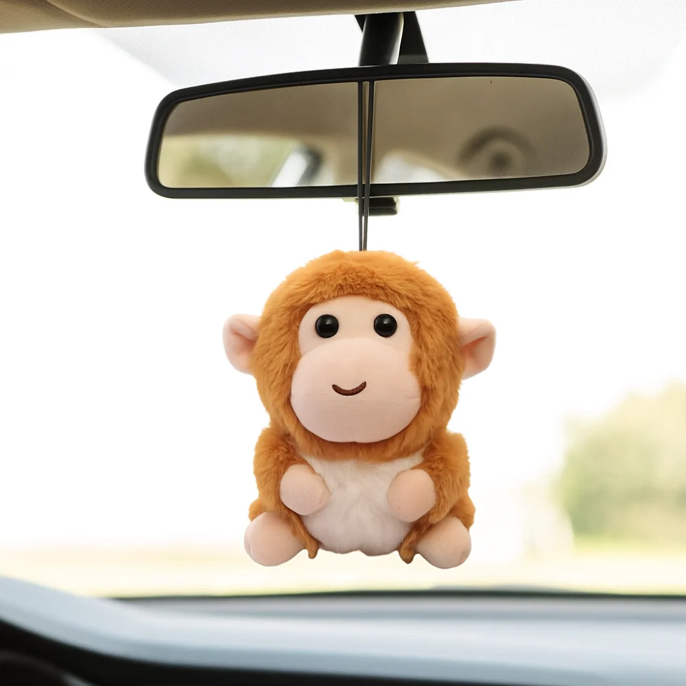 

Jewelry Accessories Stuffed Animals Monkey Soft Fur Cartoon Little Monkey Pendant 10cm Kawaii Monkey Car Pendant Car Trinket