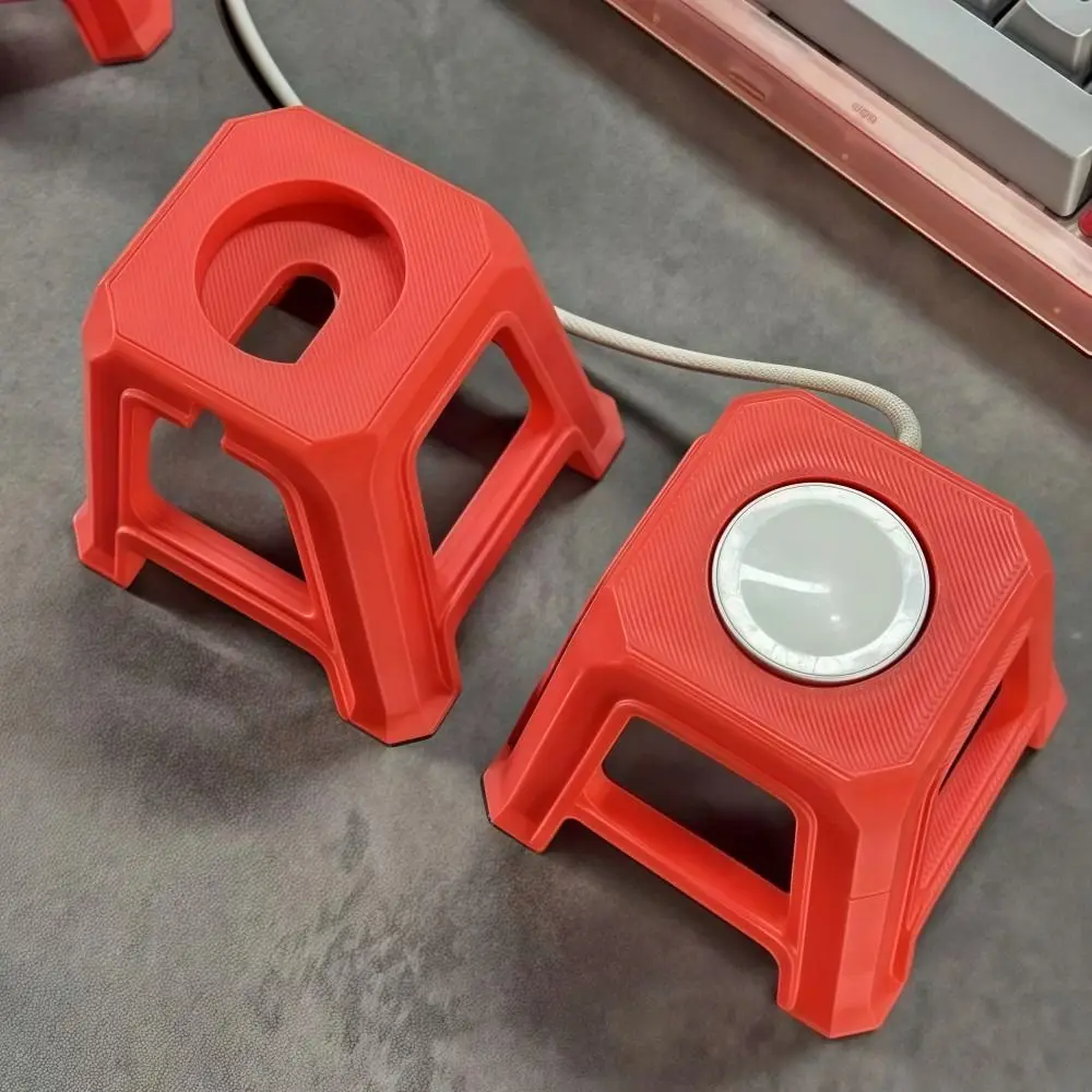 Universal Watch Charging Stand with Charging Groove 3D Printing Watch Desktop Stand Chair Shape Red Storage Rack For Watch