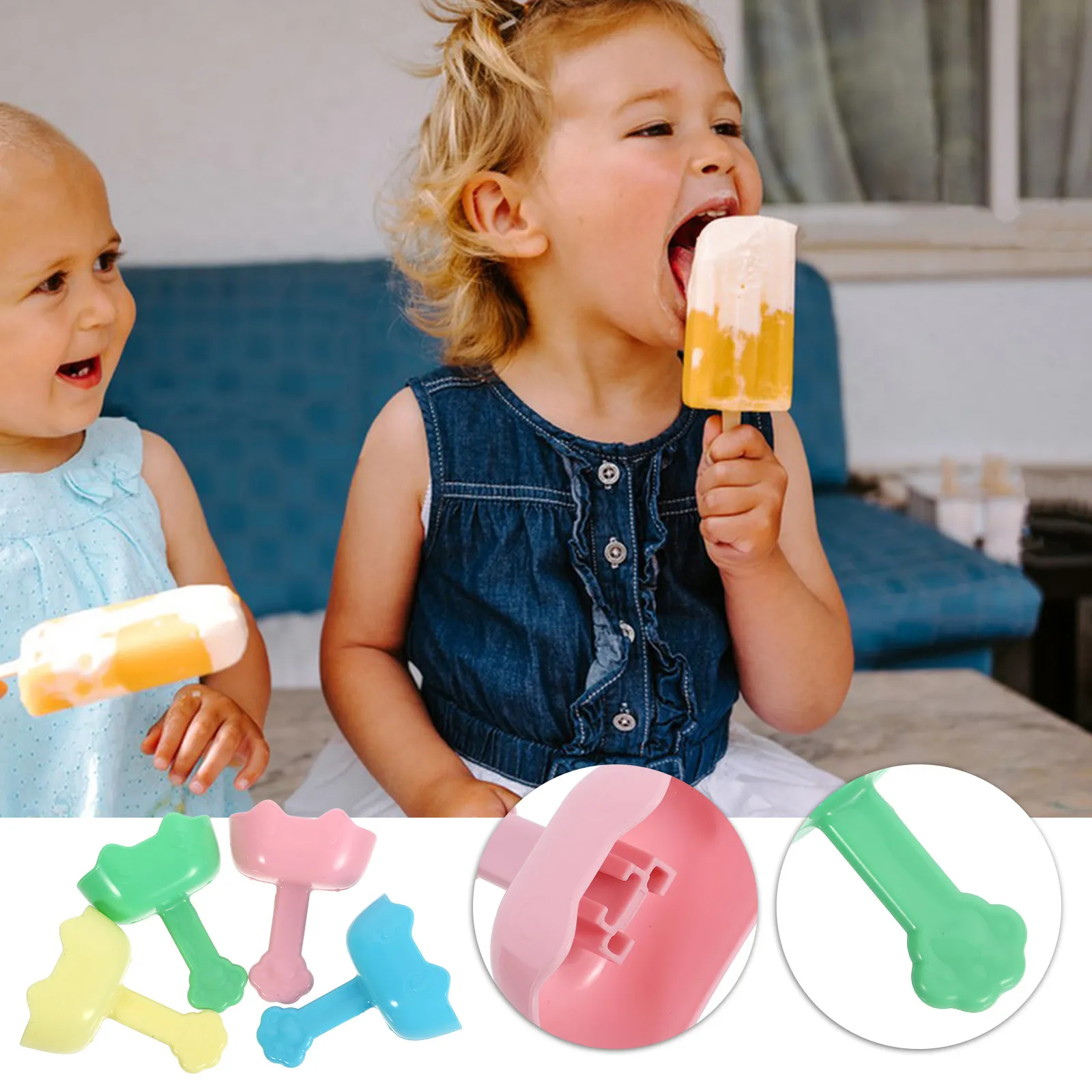 4Pcs Ice Cream Holder Plastic Ice Pop Stand for Party Treats Display Rack Anti-Flow Cream Holder Storage Rack