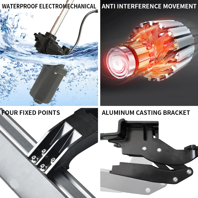 Estribos laterales eléctricos, estribo eléctrico automático de aleación de aluminio para puertas 1 y media, Raptor F150 2008-2014