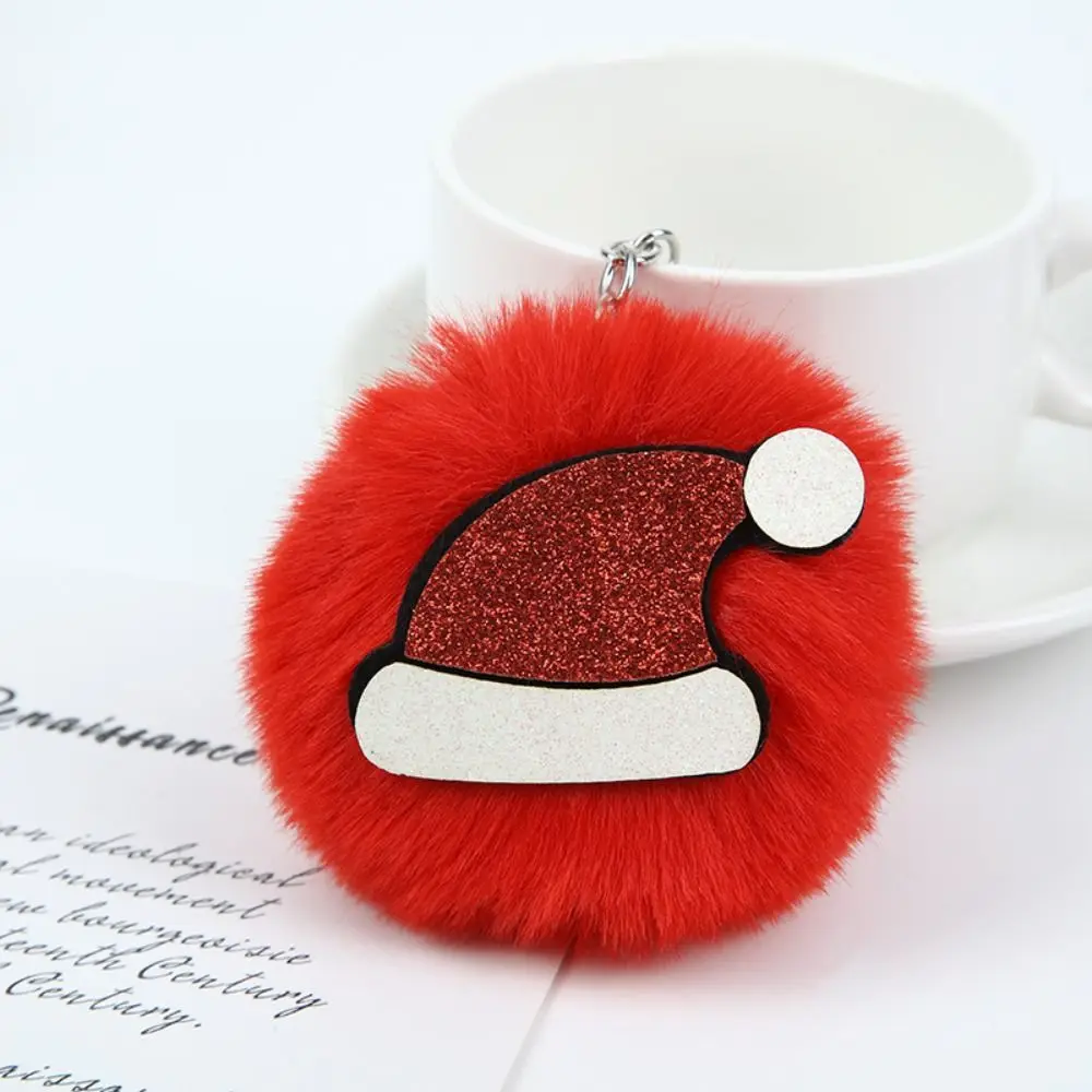 

Plush Doll Coal Ball Plush Pendant Christmas Artificial Rabbit Fur Plush Coal Ball Keyring Cute Creative