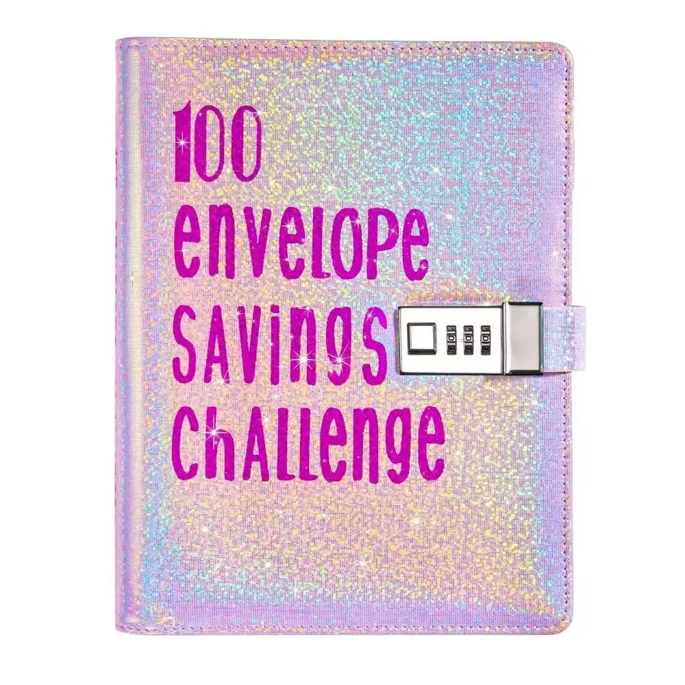 Cash Envelopes Money Saving Binder Password Lock Colorful Savings Challenges Book Waterproof Tear Resistant Mini Budget Binder