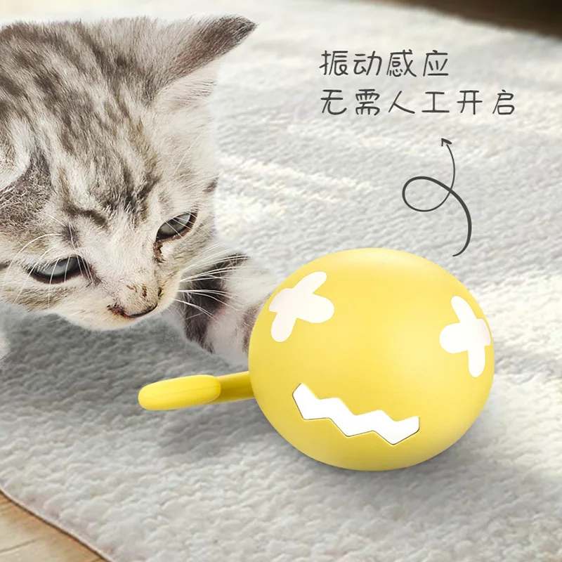 

Smart Cat Toy Ball Electronic Interactive Pet Toy Ball USB Automatic Bouncing Rolling Toy Ball With Lights Puppy Cat Product