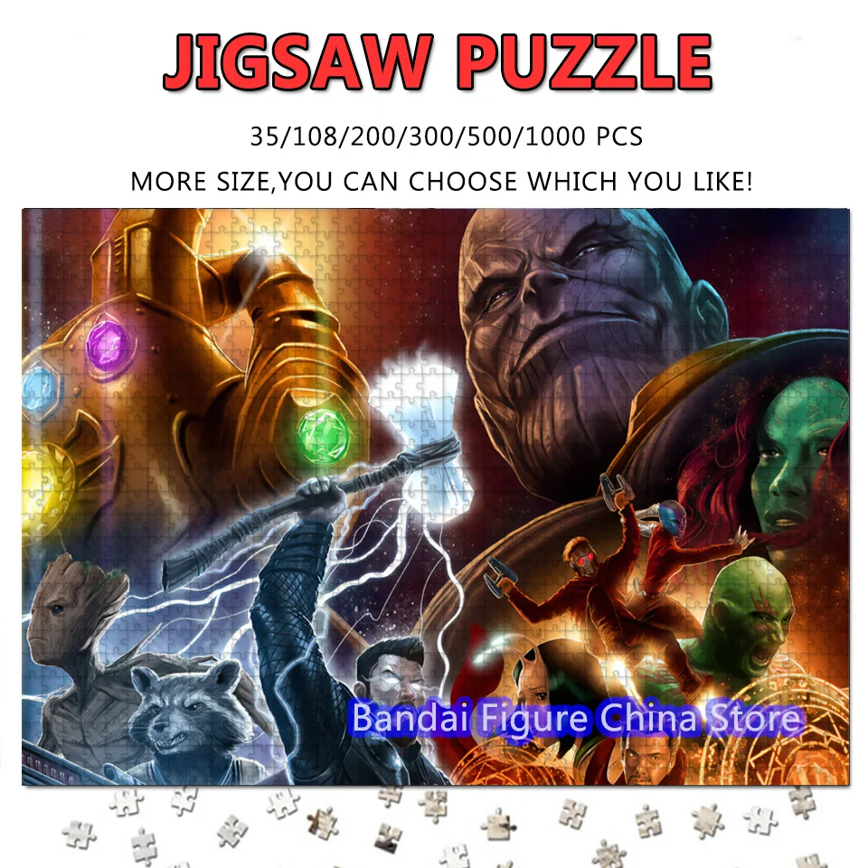 Avengers: Endgame Disney super-héros puzzle films Iron Man imprimer 108/200/300/500/1000 pièces Puzzles jouets de décompression