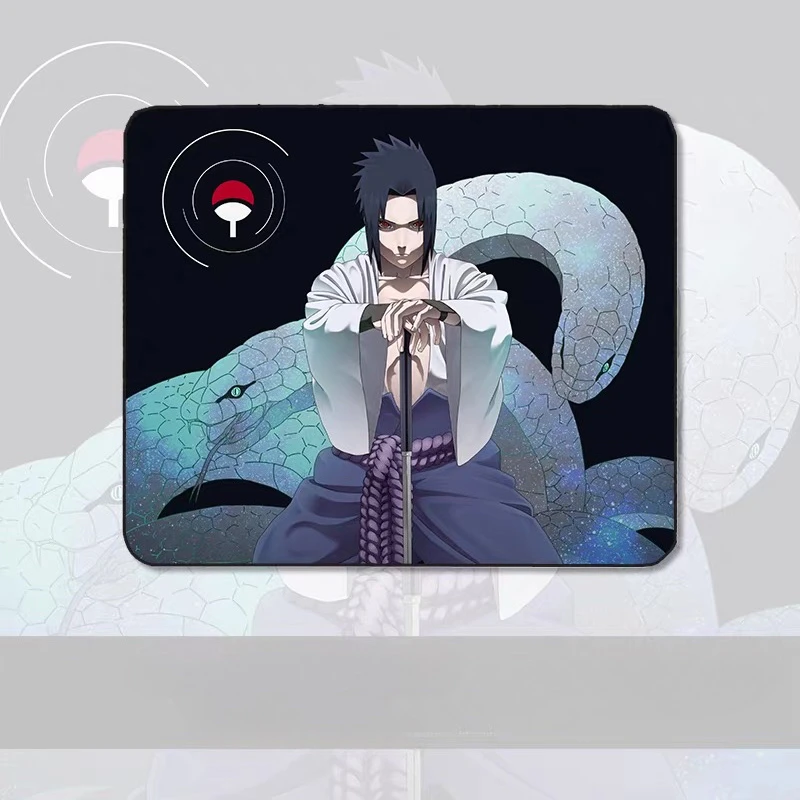 Anime Naruto Leather Mouse Mat Small Naruto Sasuke Uchiba Itachi Kakashi II Game Computer Table Mat Office Convenient Mouse Pad