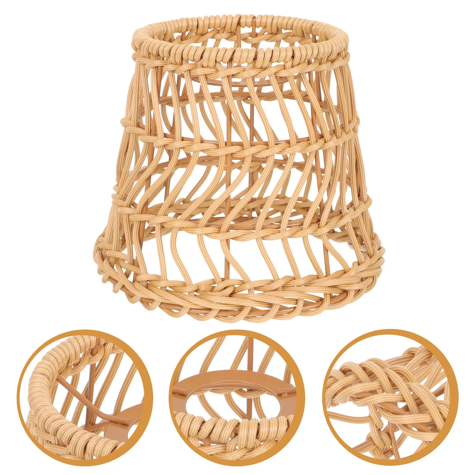 

Woven Lamp Cover Exquisite Woven Chandelier Shade Durable Lamp Shade Replacement for Living Room Corridor Restaurant Pendant