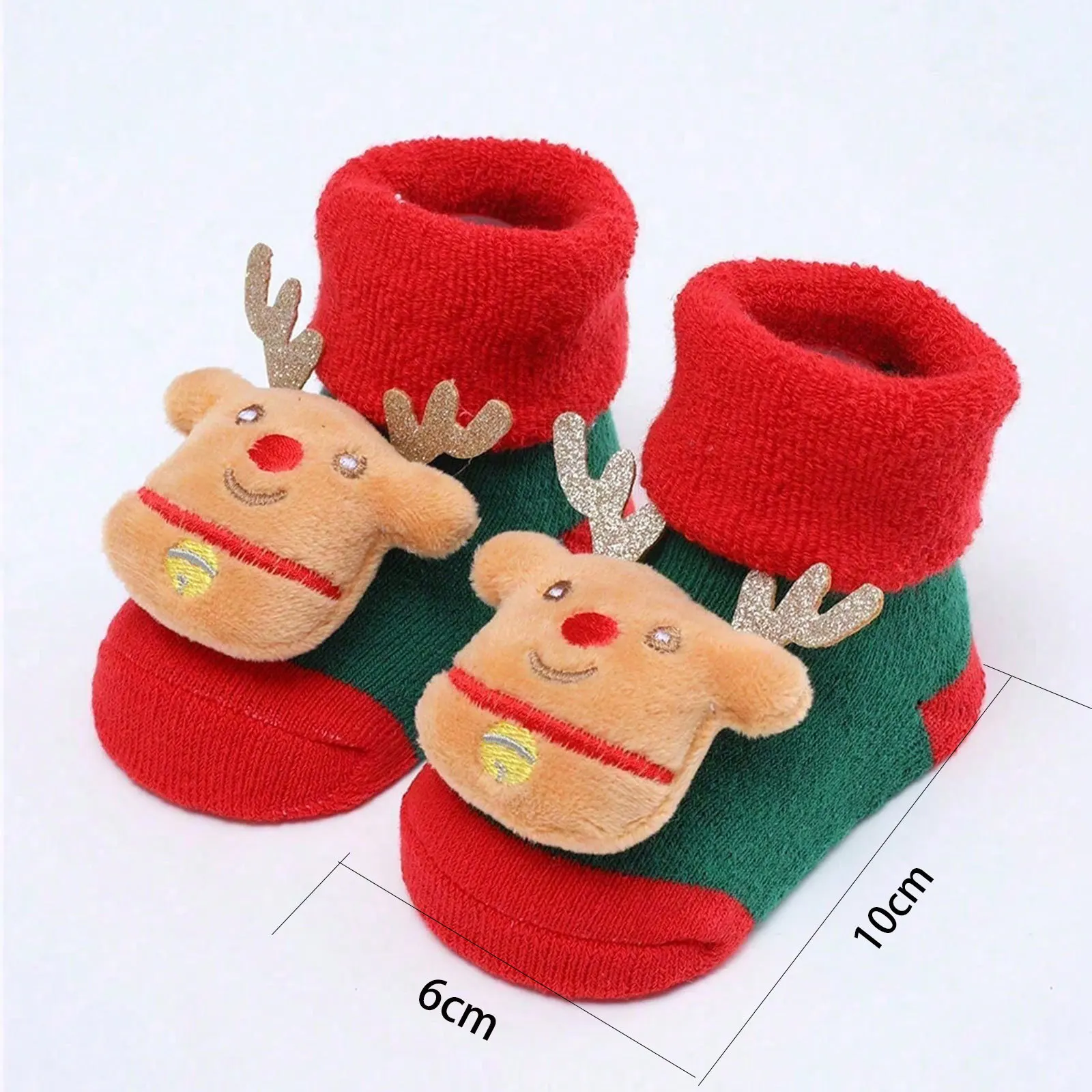 Kids Children's Socks for Girls Boys Non-slip Print Cotton Toddler Baby Christmas Socks for Newborns Infant Short Socks Clothing