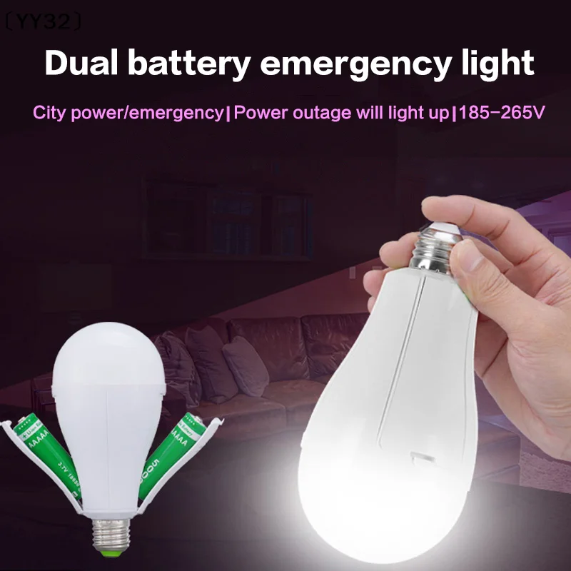 LED TYPE-C Rechargeable Light Bulb E27 20W 85-265V Emergency Bulb Hanging Camping Lamp For Tent Home Power Failure Porch〔YY32〕