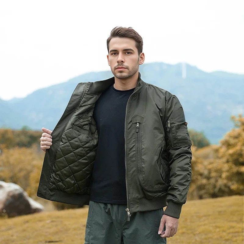 Winter Warm Parka Men's Fashion Retro Thickened Windproof Waterproof Work Jacket Field Loose Work Multi-pocket Ma1 Cargo Coat