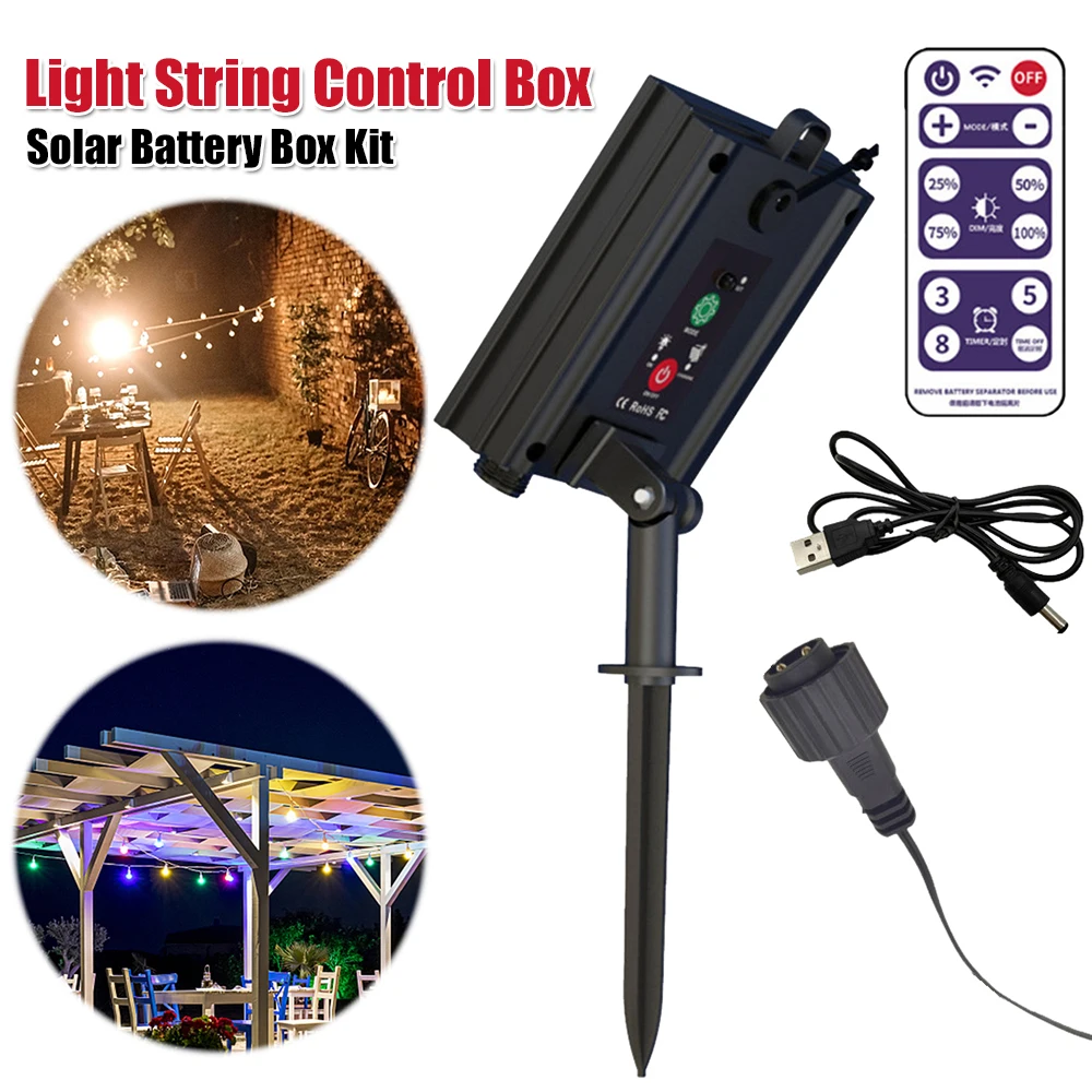 

Блок управления для светодиодной гирлянды 3.7V 1200mAh с солнечной панелью и пультом ДУ для светодиодных лент 3.7V DIY