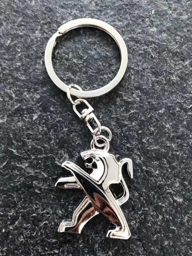 Metal Car Logo Keychain Keyring for Peugeot 508 208 3008 407 607 307 RCZ 308 206 2008 Auto Key Chain Key Rings Accessories