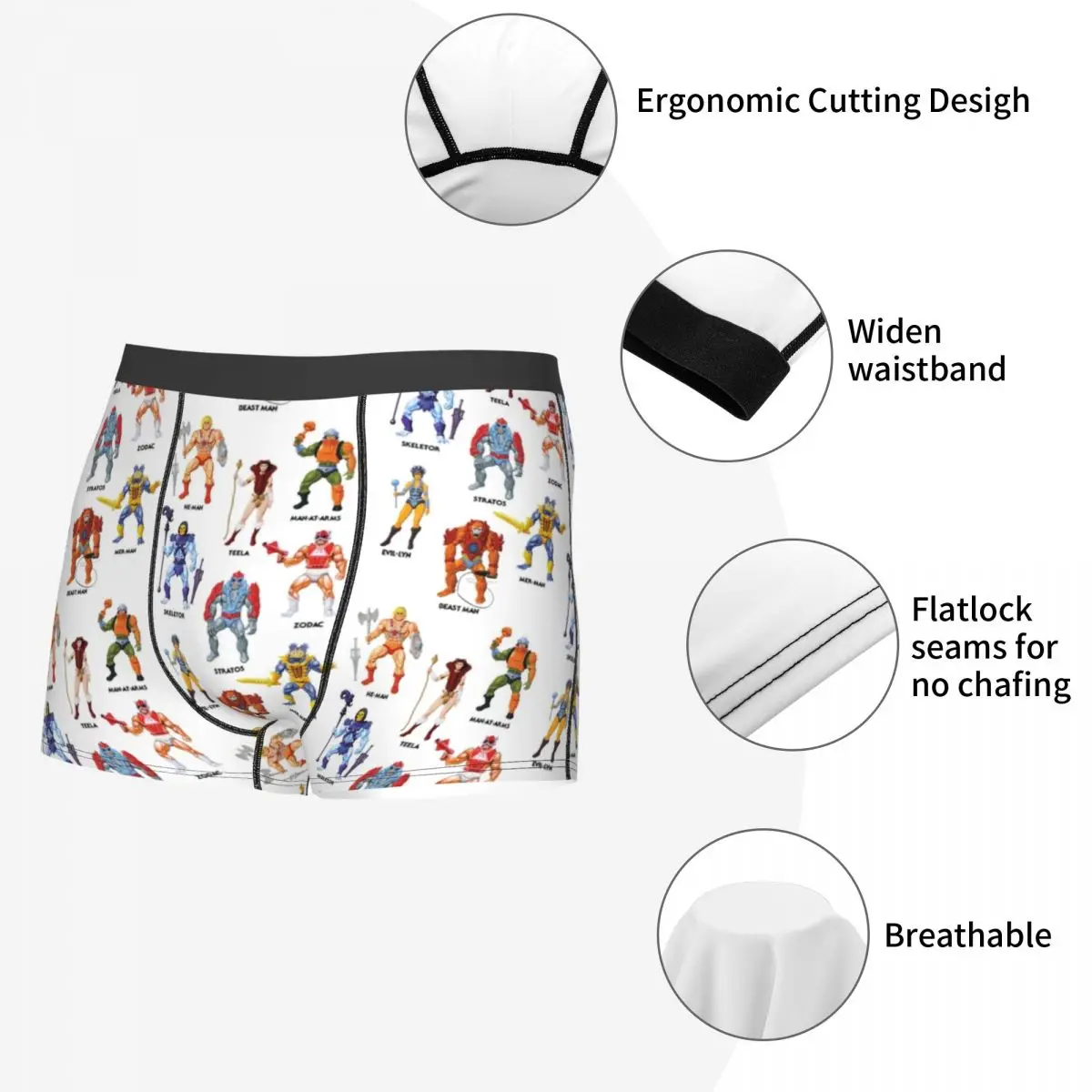 Custom Masters Of The Universe Heroes Boxer Shorts For Men 3D Print Male He Man Underwear Panties Briefs Soft Sexy Underpants