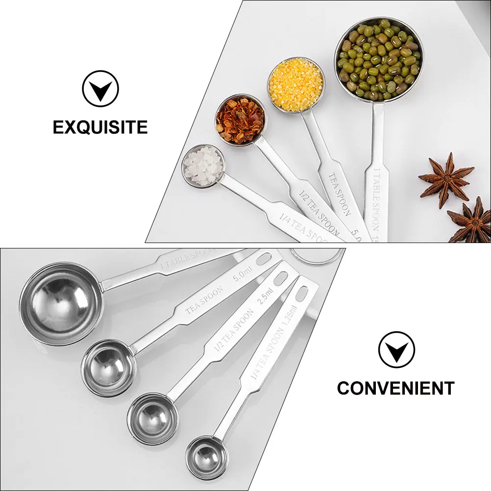

12pcs Steel Measuring Spoon Set Measuring Spoon Set for Coffee Powder Kitchen Tool Scoop Baking Cooking Home Use