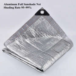 Anti-UV Aluminum Foil Sunshade Net Balcony Succulent Plant Shading Net Outdoor Car Shed  Awning Swimming Pool Shade Rate 85~99%