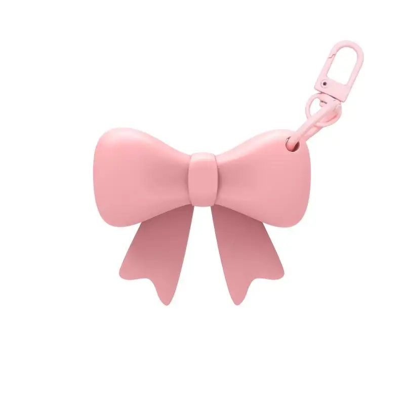 NEW Silicone Bow Lipstick Holder With Keychain Easy To Carry Lip Gloss Protective Sleeve Lipstick Holder Bag Pendant view 5