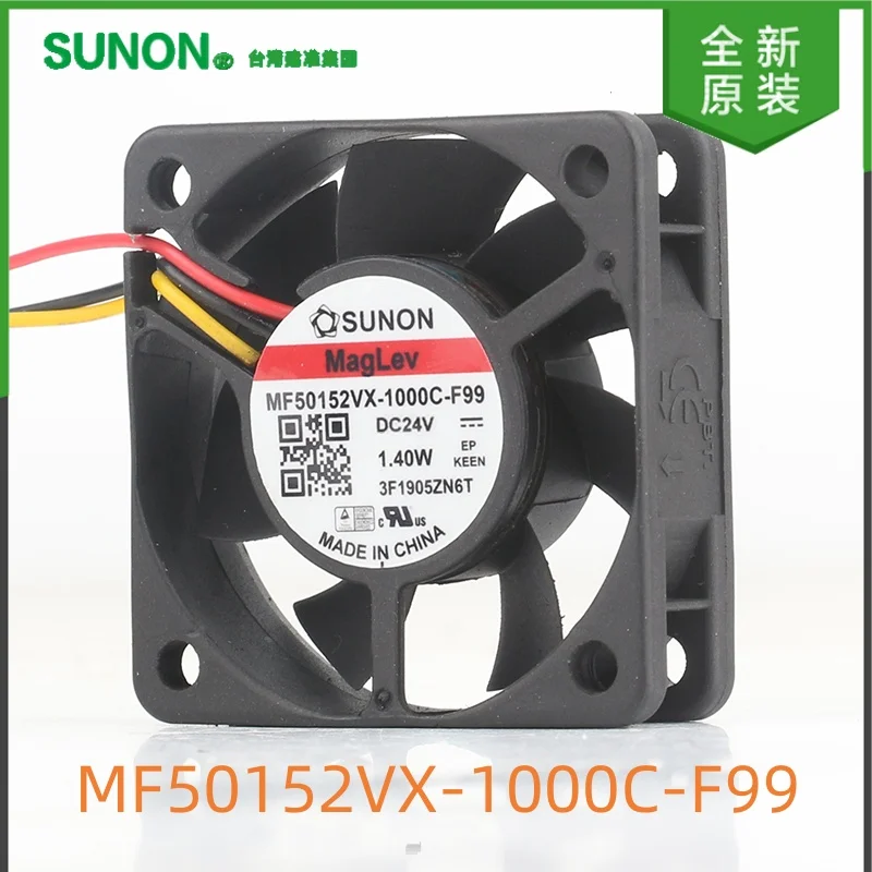 

MF50152VX-1000C-F99 24V 1.40W standard SUNON 5015 high-efficiency large-volume cooling fan 5cm