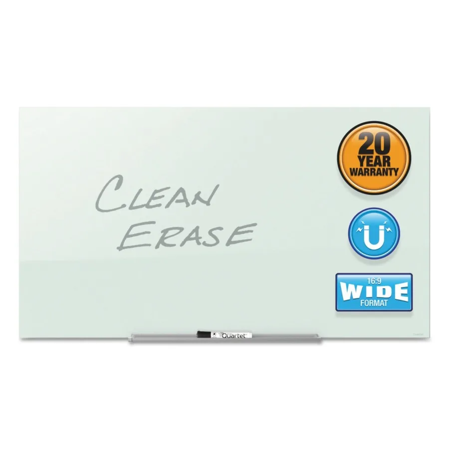 G5028IMW InvisaMount 50 x 28 Magnetic Glass Marker Board White Surface for Office and Home Use HighQuality Magnetic DryErase Su