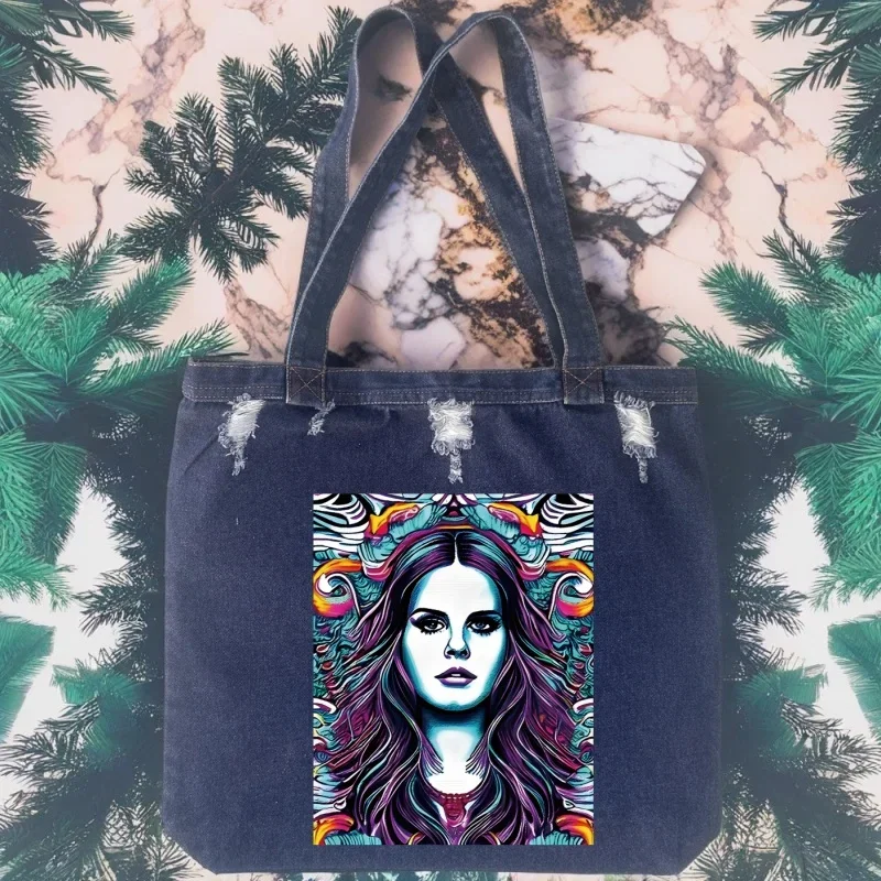 

Lana Del Rey Ldr Vintage Women Shoulder Bag Luxury Designer Denim Handbag Underarm Bag Female Commuter Handbag Shopper Bag