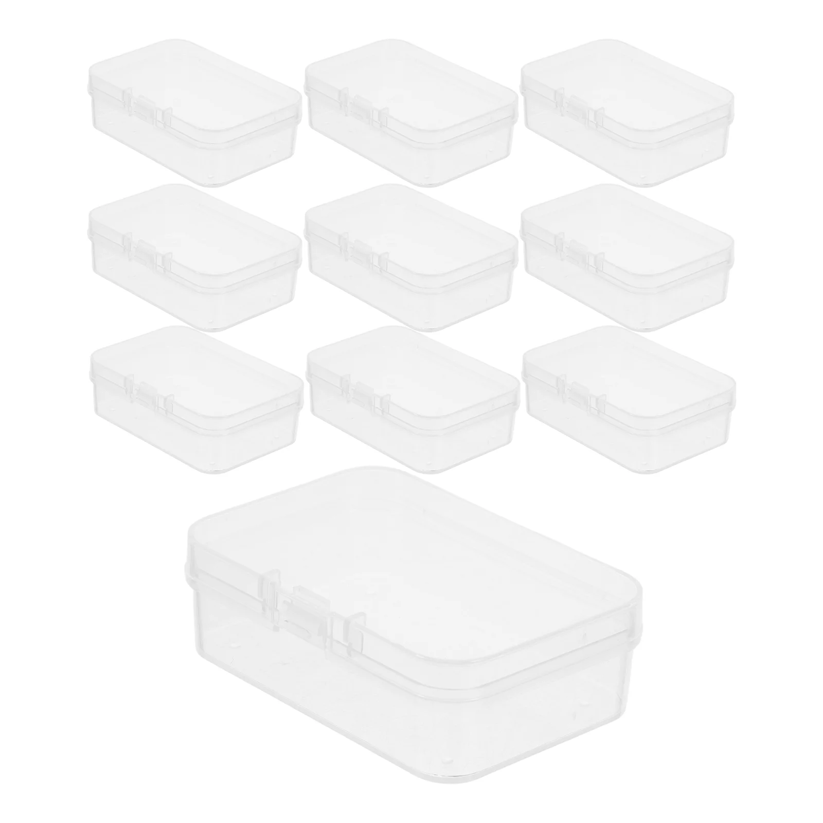 

10 Pcs Plastic Box Mini Beads Packing Cases Container Storage ganizer Pp Small Containers File Storage Boxes Filing Products