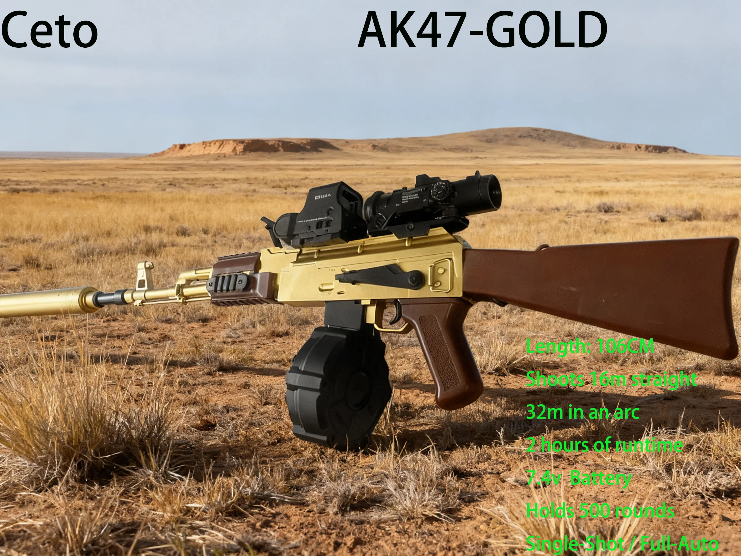 Ultimate Full Auto AK47 Gel Blasters 30M Rifle de francotirador de alcance extremo para juegos al aire libre regalo para adultos pistola de juguete