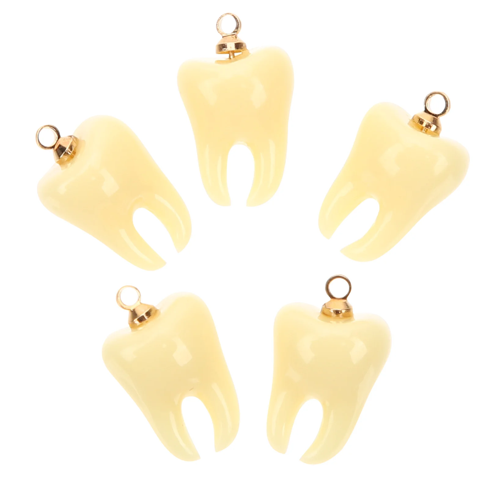 Tooth Shape Pendant Charms for DIY Craft Teeth Jewelry Bracelet Necklace Making Decoration