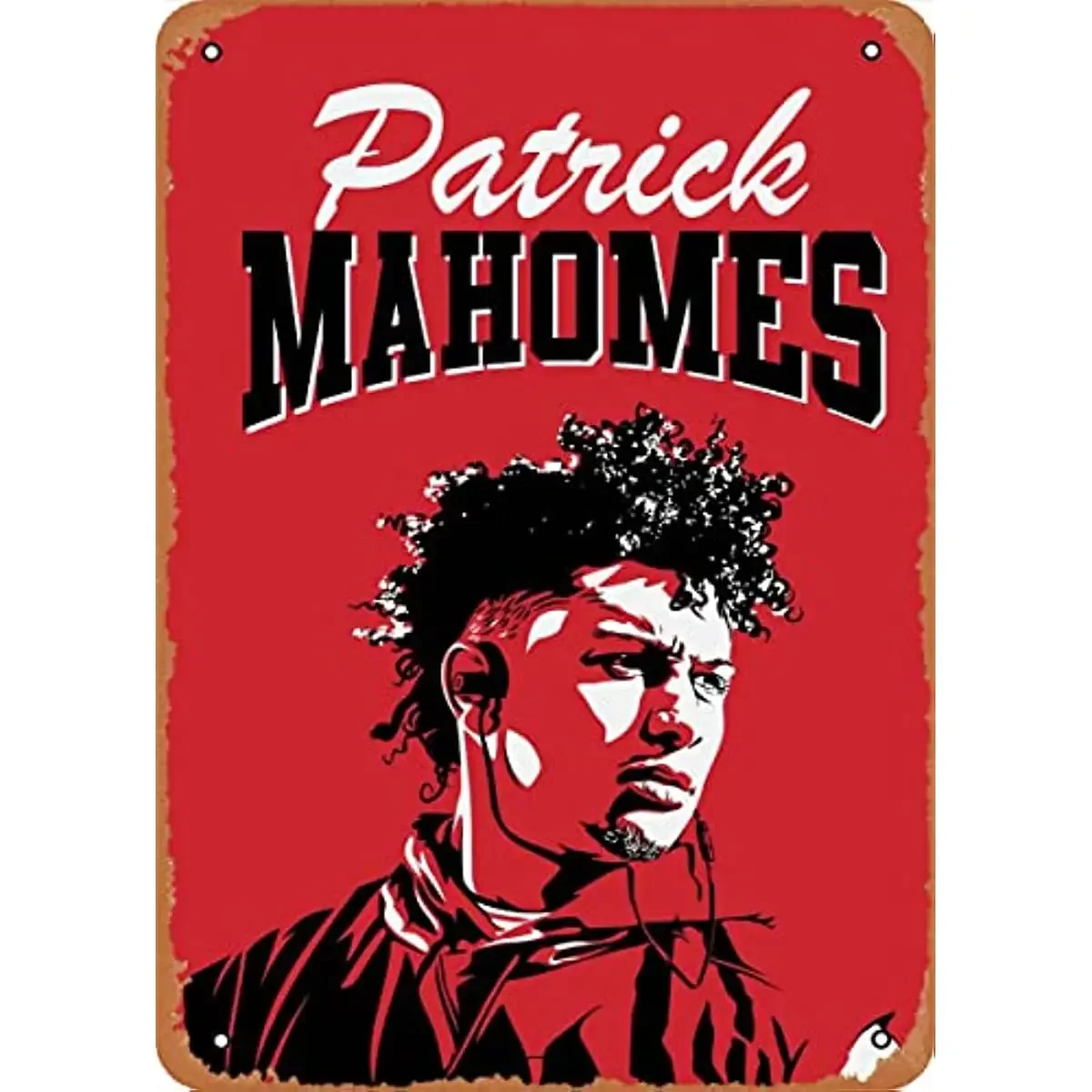 

patrick mahomes 15 Vintage Sports Poster Metal Tin Sign 8x12in(20x30cm)—Retro Poster gift,bar, cafe, restaurant wall decor art