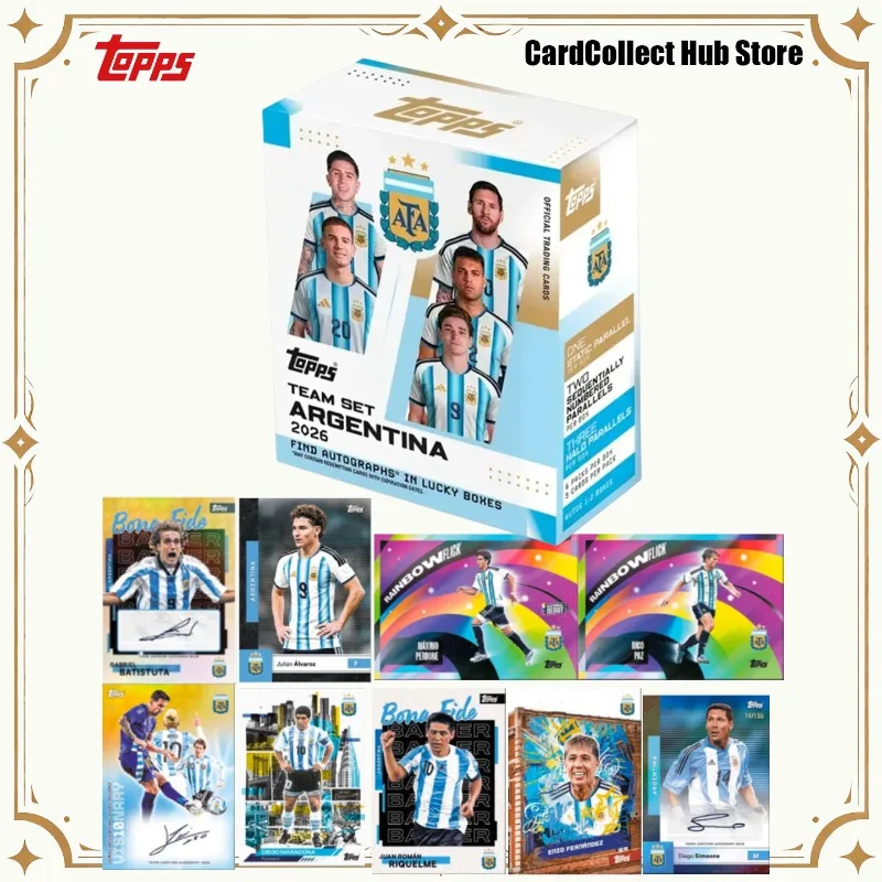 Tarjetas Coleccionables Oficiales del Equipo de Argentina para la Copa Mundial 2026, Messi, Lautaro, Álvarez, Tarjetas de Estrellas en Tendencia para los Fanáticos de Argentina