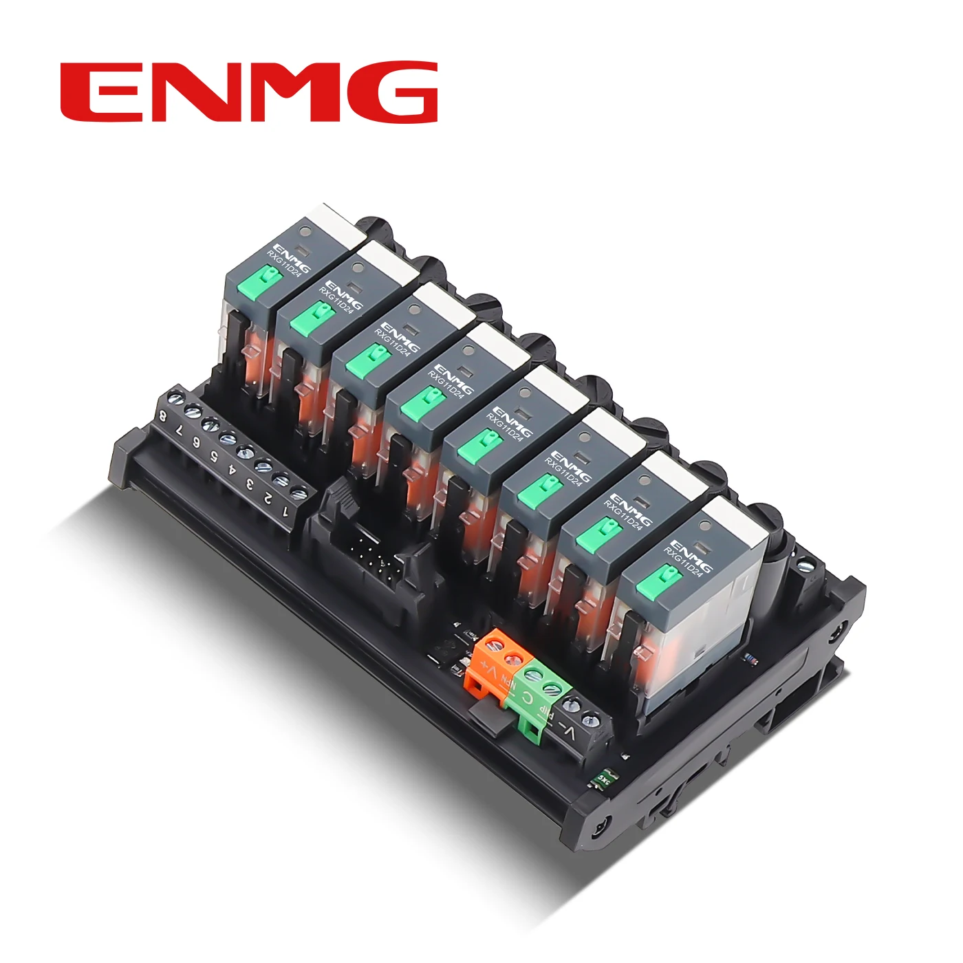ENMG RXG Electromagnetic Relay Module DC to DC 1NO1NC PLC Compact Integrated Amplifier Board 4-Channel/8-Channel 220V Screw-Type