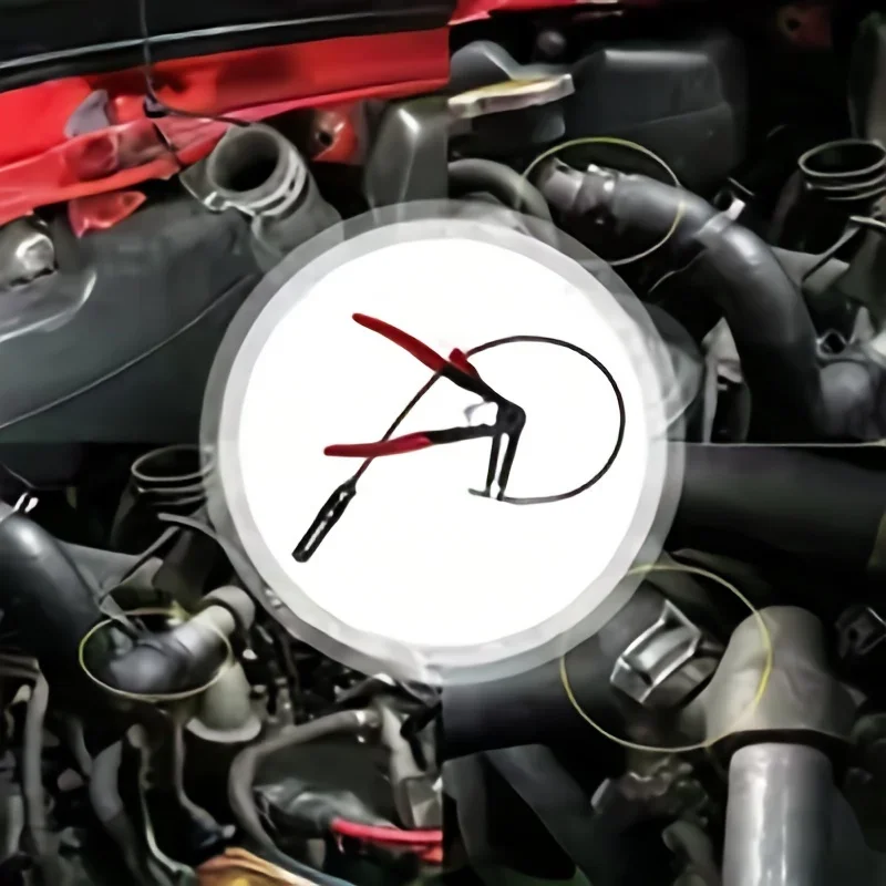 Car Hose Clamping Pliers Bendable Hose Clamps Cable Type Flex Cable Long Clamps Straight Hose Bundle Removal Auto Repair Tools