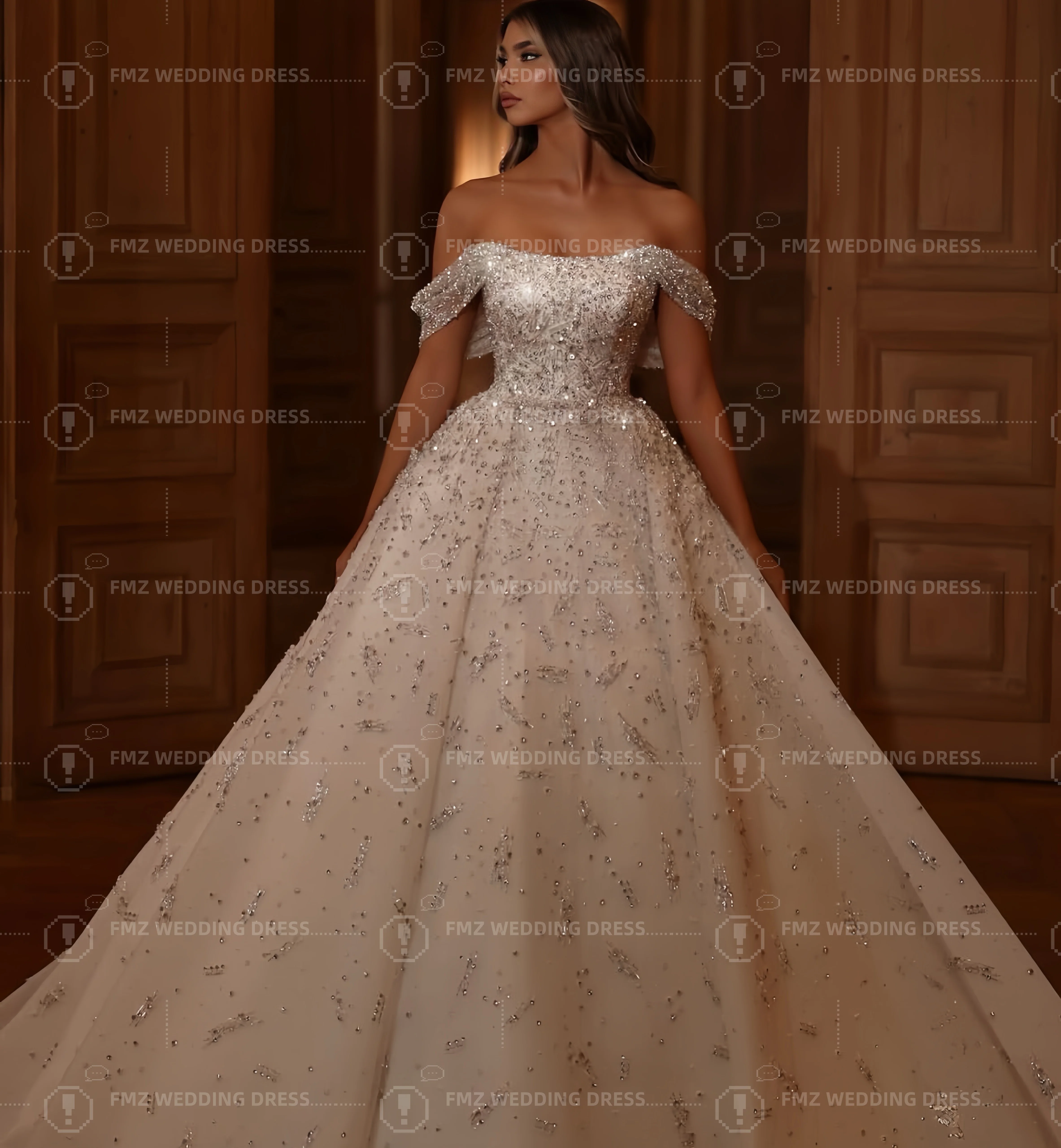 

Бальное платье без бретелек без рукавов CustomziedV, свадебное платье из бисера, Vestidos de Novia amanda novias amanda novias, официальное