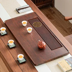 New Chinese Bamboo Tea Tray Home Tea Set Whole Tea Sea Drainage Water Storage Type Small Tea Table Bamboo Tray Home Gift