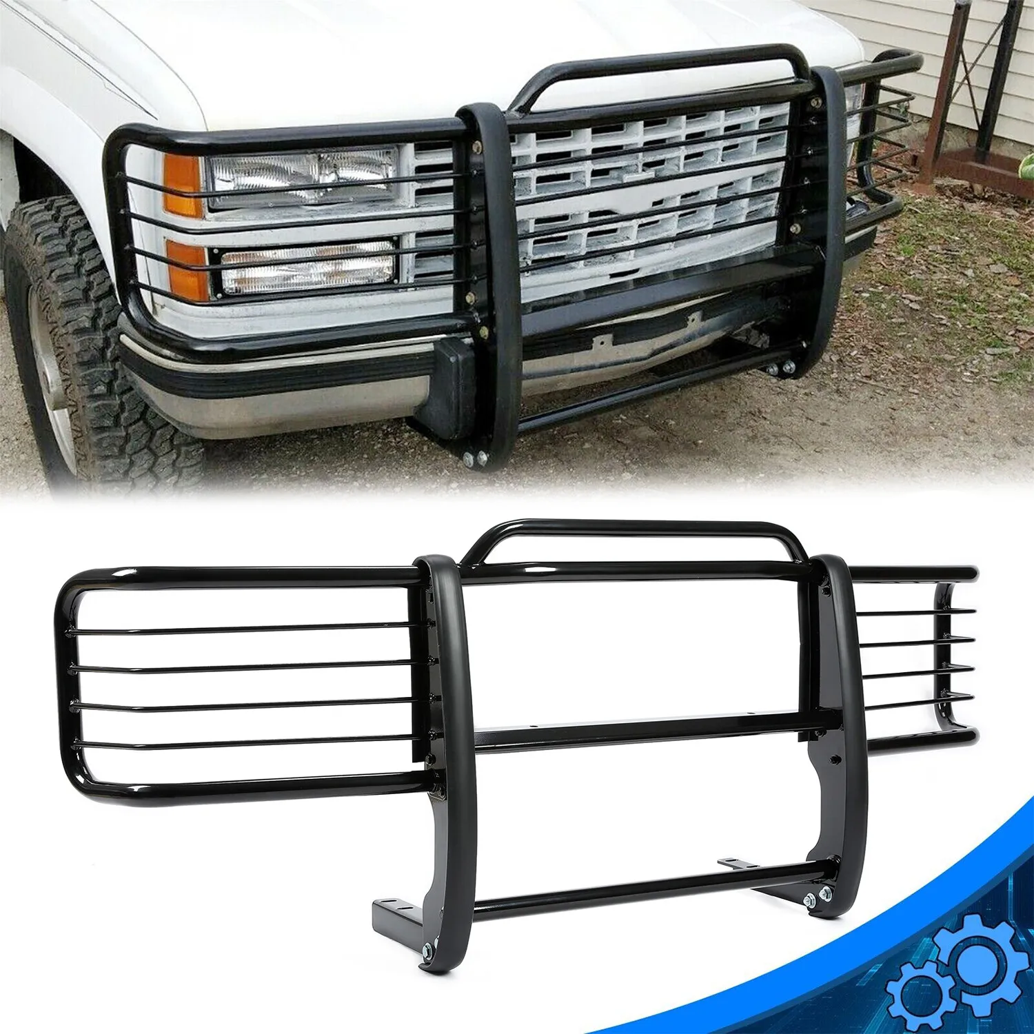 

Bumper Guards Grille Brush Headlight For Chevrolet GMC Silverado Suburban 88-00