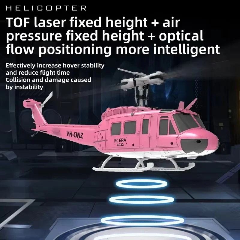 C032 Uh-1 Huey محاكاة ثلاثية الأبعاد ستة طريقة Aileron الحرة عكس تحلق حيلة هليكوبتر الكهربائية التحكم عن بعد نموذج طائرة لعبة