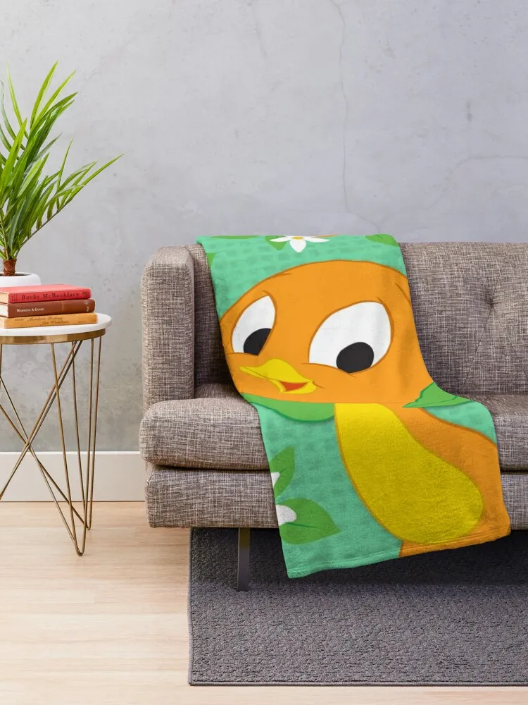 Hello Sunshine Orange Bird Throw Blanket Luxury Throw Blanket Travel Blanket Sleeping Bag Blanket