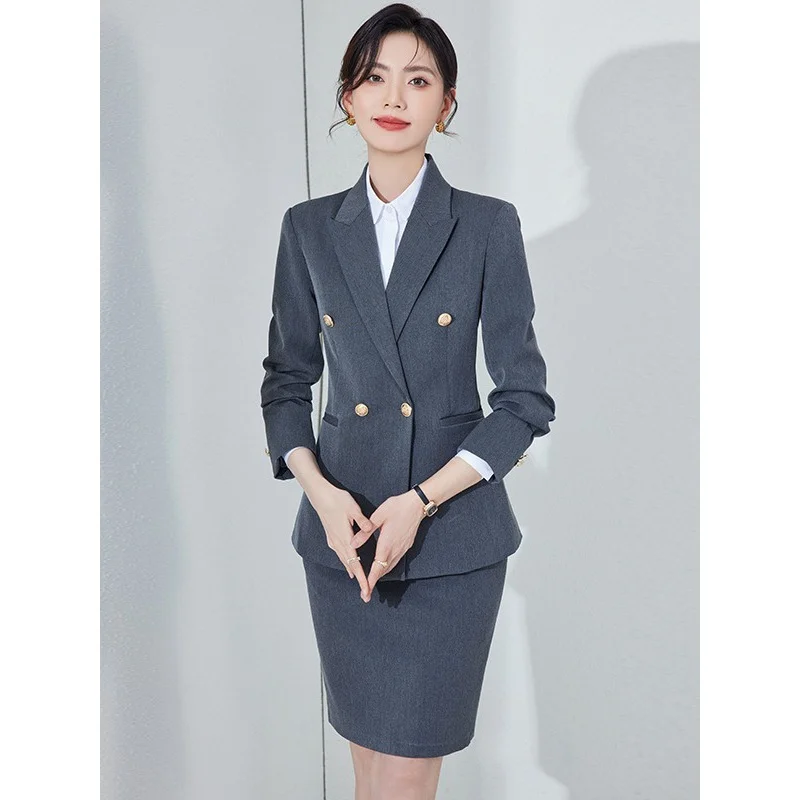 

High-End Business Wear Suit Women's Spring and Autumn Formal Wear Temperament Civil Servant Interview Hotel Manager Work Clothes