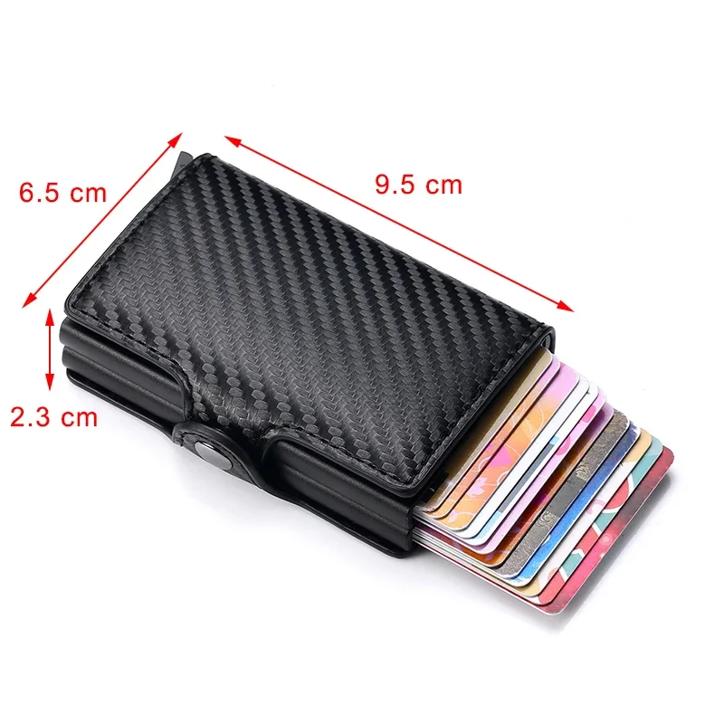 Anti-RFID Carbon Fiber Credit Card Holder Men's Wallet Business Card Case Bank Card Holder Metal Case Business Smart Wallet Gift