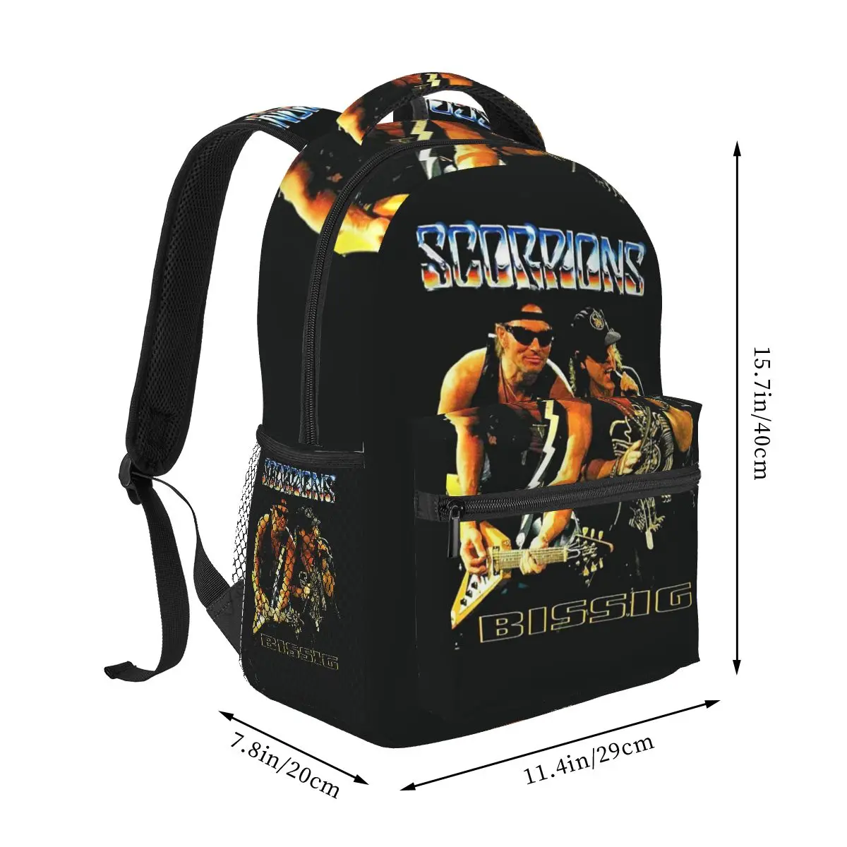 Band Scorpions Coming Home To Hannover Student Backpack School Bag Hiking Daypack for Men Women Fashion Bookbag Shoulder Bags