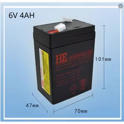 6V4AH Battery Rechargeable lead-acid Accumulator for Children Toy Car Electronic Scale