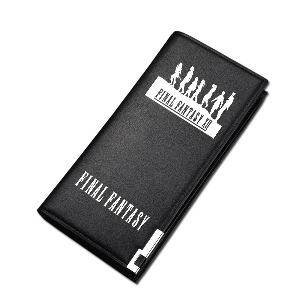 Game Final Fantasy Short Wallets Long Coins Purses Unisex Money Bags Cartoon ID Card Holders Pu Leather Gifts Change Pockets