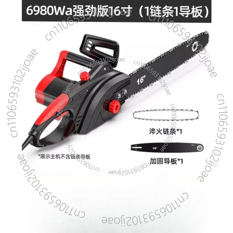 

16-дюймовая мощная лесозаготовительная пила мощностью 2400 Вт, бытовая электрическая ручная бензопила, электрическая пила для резки бензопилы
