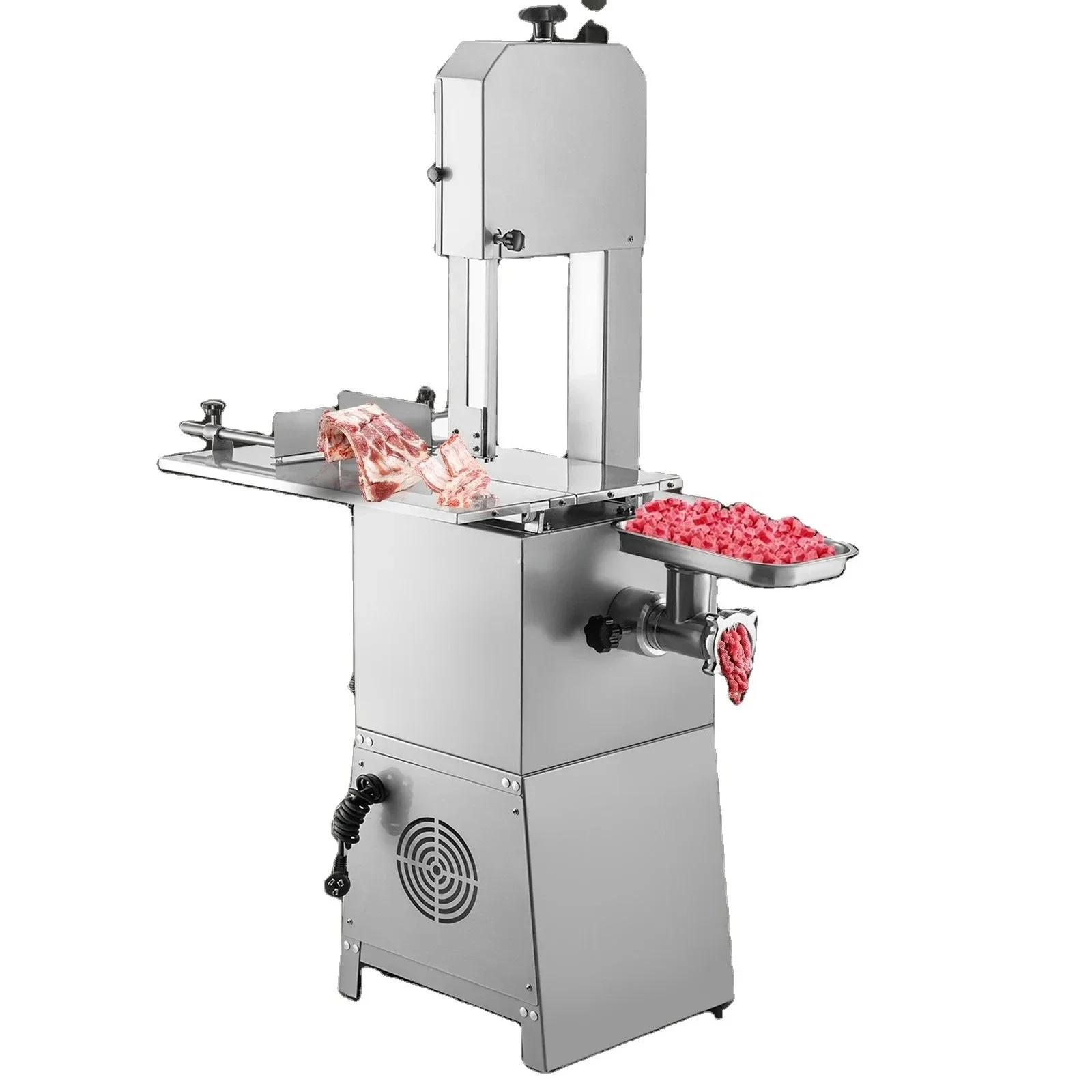 Commercial 2 in 1 Meat Bandsaw Meat Grinder Electric 850W B one Cutting Machine Stainless Steel Blade  Sawing Machine