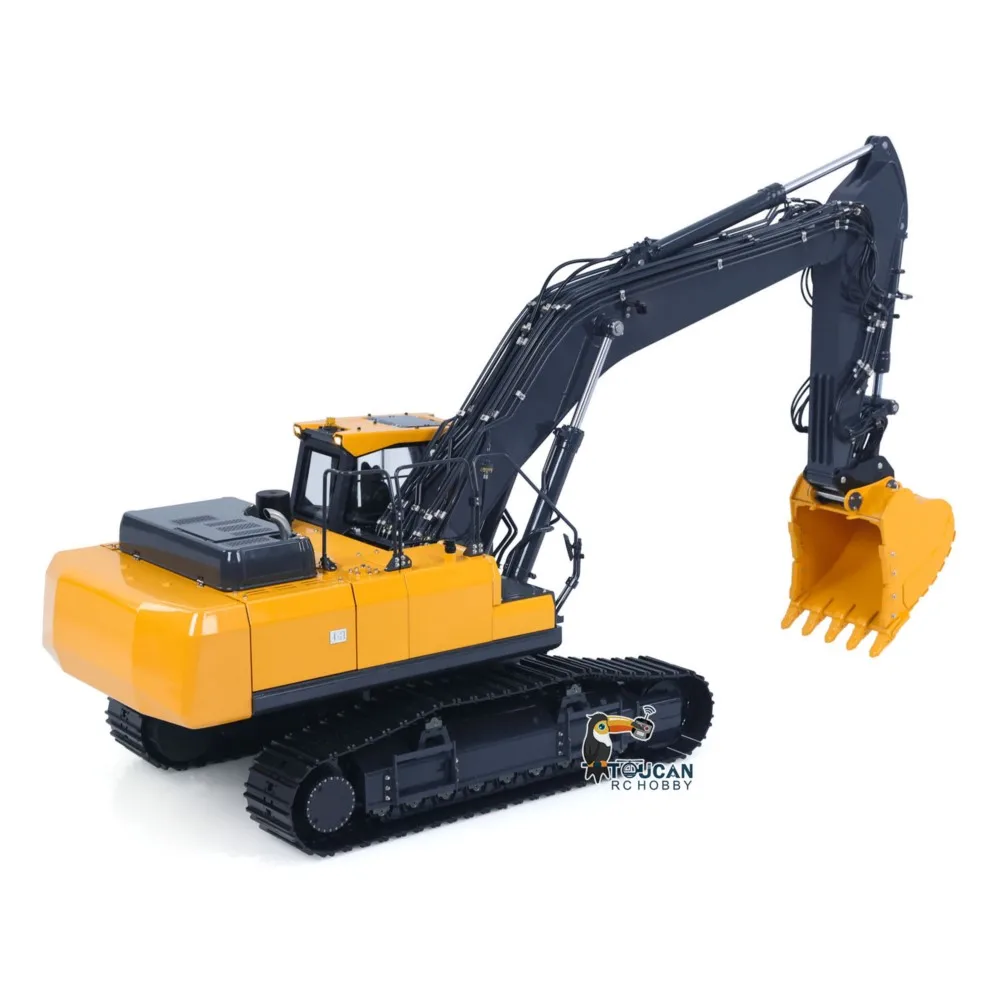 E400 Pro Metal 1/14 Super SFROG RC Hydraulic Excavator 9CH Valves Remote Control Digger Stainless Steel Arm Frsky XE Radio Toy
