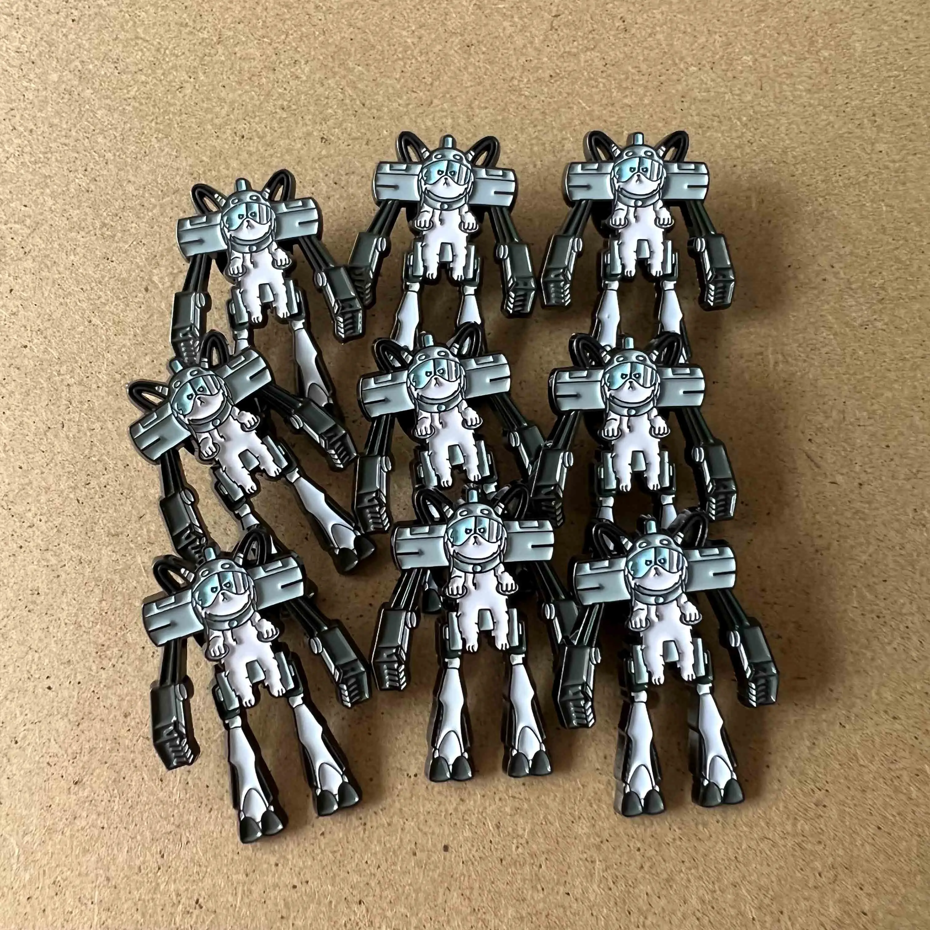 Snuffle-Enamel دبوس روبوت الكلب شارة الأمريكية الكبار الرسوم المتحركة الخيال العلمي المسرحية الهزلية المجوهرات الطرفية #4