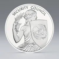 United Nations Security Council Silver Plated Souvenir Coin Irene Pattern Collection Art Copy Commemorative Coin