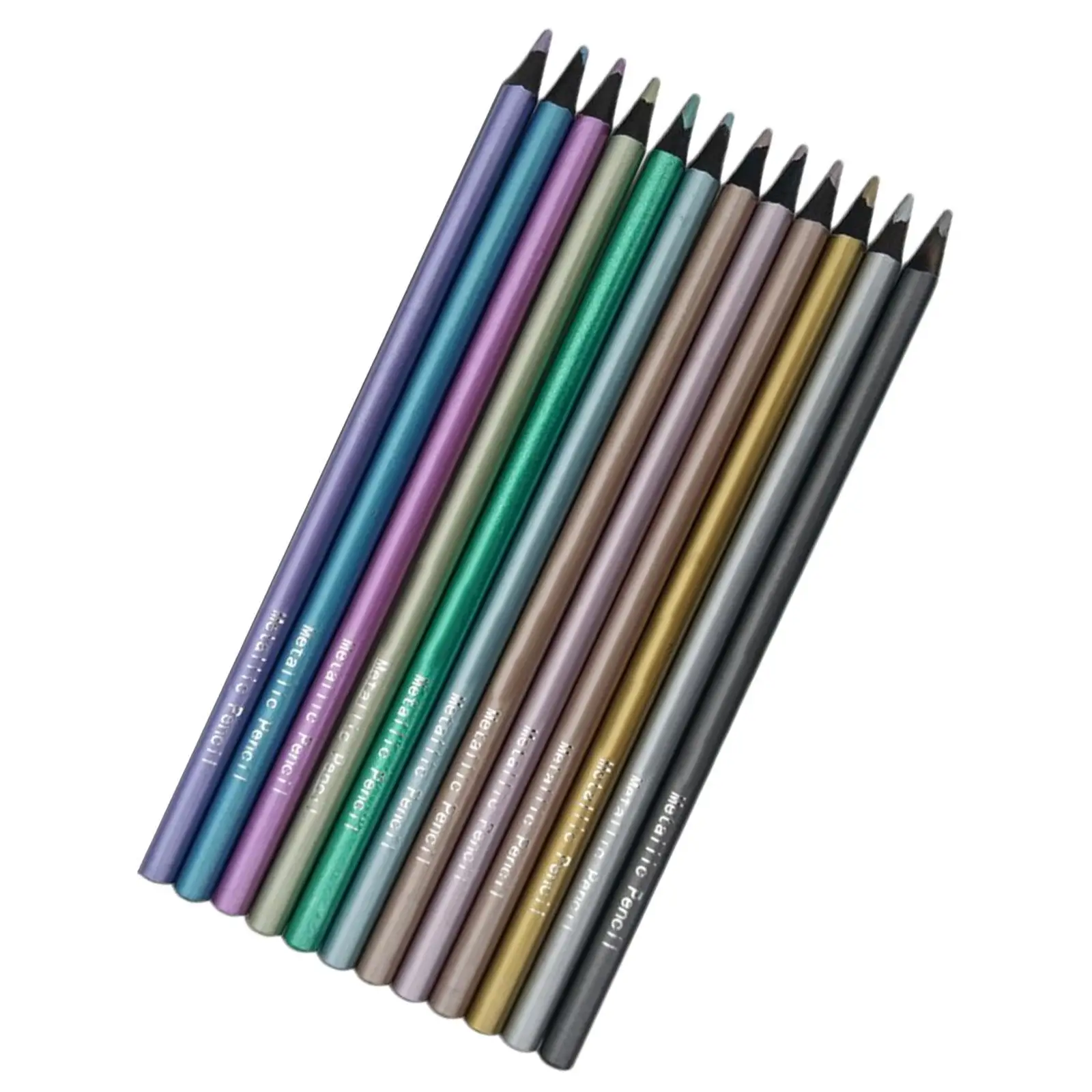 12Pcs Drawing Metallic Pencil Set Sketching Pencils Charcoal Pencils Painting