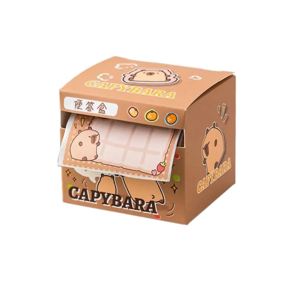 Notes autocollantes Capybara retirer Notes autocollantes papeterie dessin animé retirer rouleau bloc-Notes Kawaii Panda mignon Capybara bloc-Notes